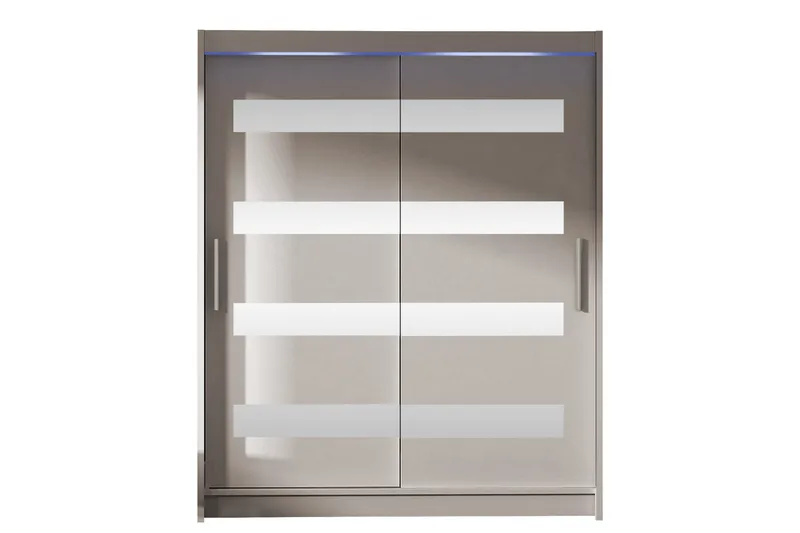 Bay Garderob m. Spegel 150x200 cm, Beige