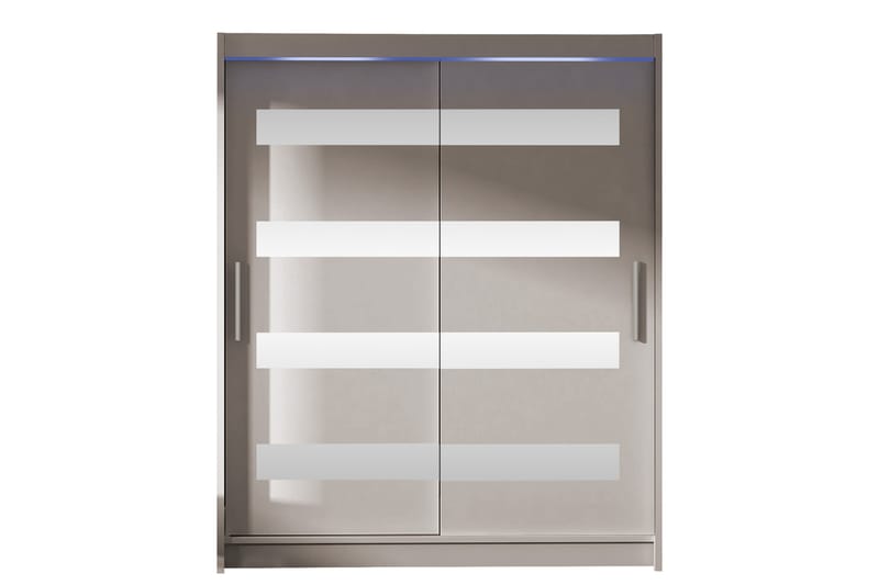 Bay Garderob m. Spegel 150x200 cm - Beige - Förvaring - Sko- & klädförvaring - Garderober & garderobssystem