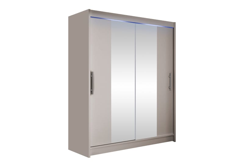 Bay Garderob m. Spegel 150x200 cm, Beige