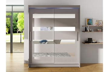 Bay Garderob m. Spegel 150x200 cm - Beige - Förvaring - Sko- & klädförvaring - Garderober & garderobssystem