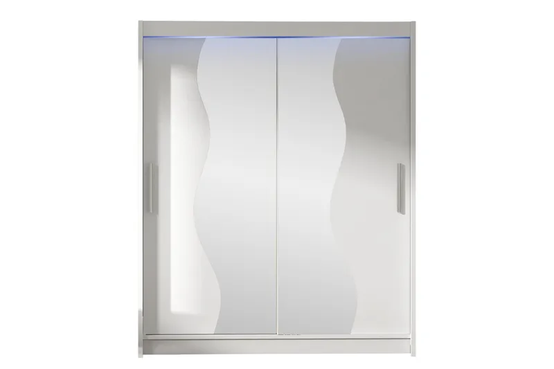 Bay Garderob m. Spegel 150x200 cm, Vit