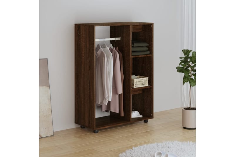 beBasic Garderob brun ek 80x40x110 cm konstruerat trä - Förvaring - Sko- & klädförvaring - Garderober & garderobssystem