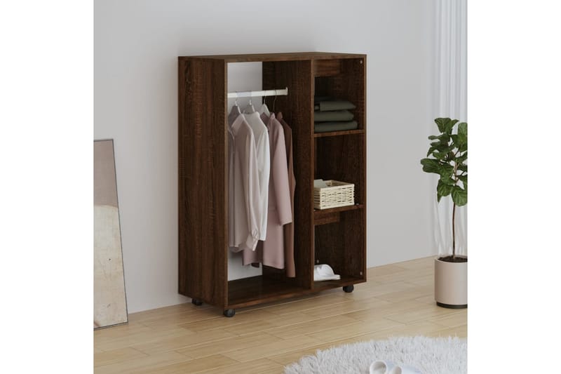 beBasic Garderob brun ek 80x40x110 cm konstruerat trä - Garderober & garderobssystem