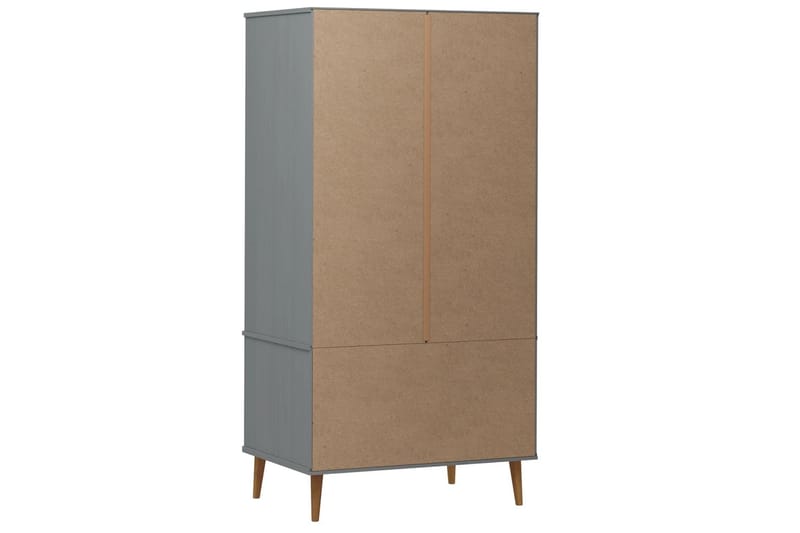 beBasic Garderob grå 90x55x175 cm massiv furu - Förvaring - Sko- & klädförvaring - Garderober & garderobssystem