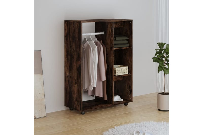 beBasic Garderob rökfärgad ek 80x40x110 cm konstruerat trä - Förvaring - Sko- & klädförvaring - Garderober & garderobssystem