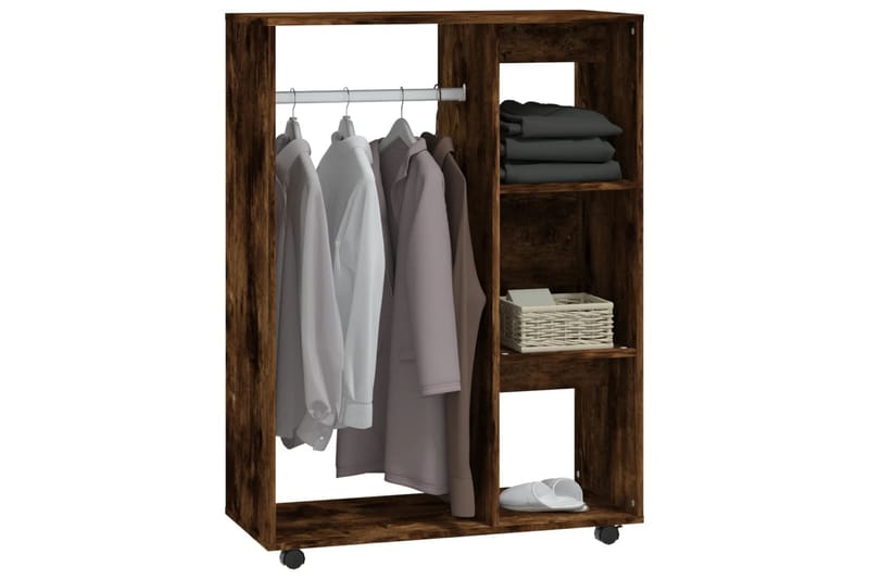 beBasic Garderob rökfärgad ek 80x40x110 cm konstruerat trä - Förvaring - Sko- & klädförvaring - Garderober & garderobssystem