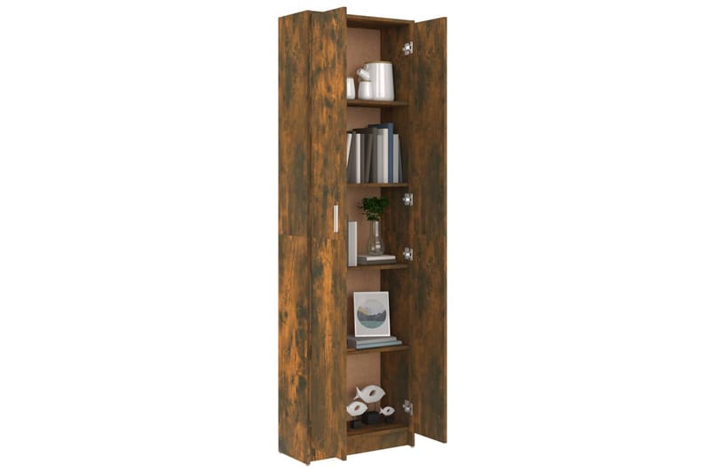 beBasic Hallgarderob Rökfärgad ek 55x25x189 cm konstruerat trä - Förvaring - Sko- & klädförvaring - Garderober & garderobssystem