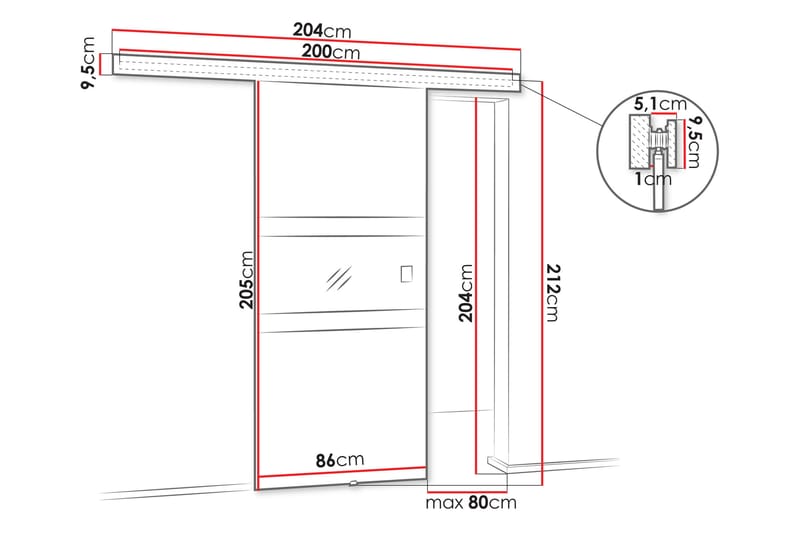 Bemi Skjutdörr - Beige/Svart - Förvaring - Sko- & klädförvaring - Garderober & garderobssystem