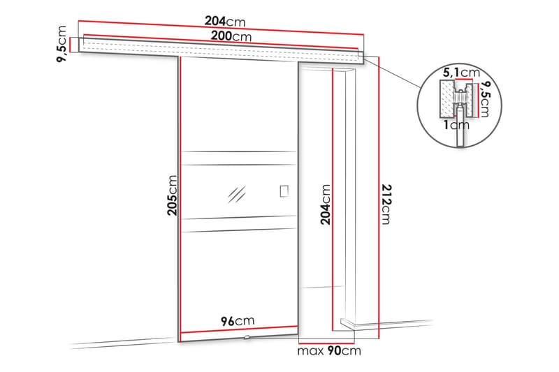 Bemi Skjutdörr - Brun/Svart - Förvaring - Sko- & klädförvaring - Garderober & garderobssystem