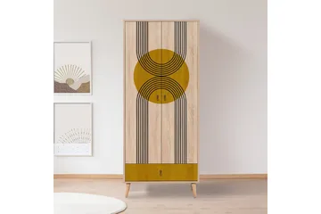 Bertoaria Garderob 80x190 cm Brun - Hanah Home - Förvaring - Sko- & klädförvaring - Garderober & garderobssystem
