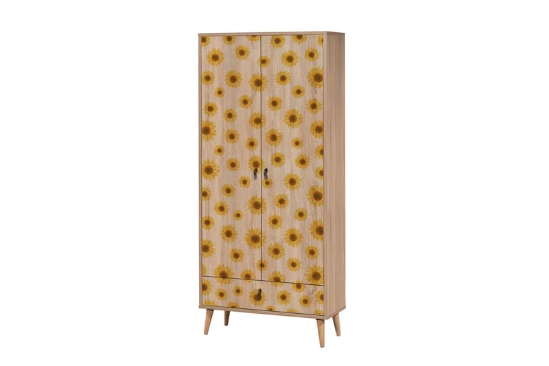 BERTOARIA Garderob 80x190 cm Brun - Förvaring - Sko- & klädförvaring - Garderober & garderobssystem