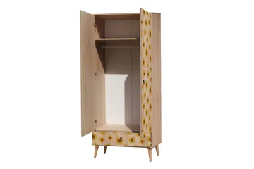 Bertoaria Garderob 80x190 cm Brun - Hanah Home - Förvaring - Sko- & klädförvaring - Garderober & garderobssystem