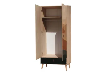 Bertoaria Garderob 80x190 cm Brun - Hanah Home - Förvaring - Sko- & klädförvaring - Garderober & garderobssystem