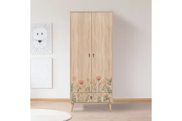 Bertoaria Garderob 80x190 cm Brun - Hanah Home - Förvaring - Sko- & klädförvaring - Garderober & garderobssystem