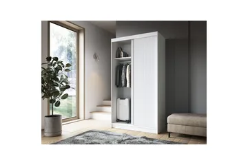 Biancco Garderob 120x220 cm - Vit - Förvaring - Sko- & klädförvaring - Garderober & garderobssystem