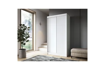 Biancco Garderob 120x220 cm - Vit - Förvaring - Sko- & klädförvaring - Garderober & garderobssystem