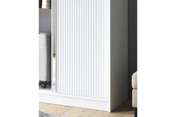 Biancco Garderob med Spegel 120x220 cm - Vit - Förvaring - Sko- & klädförvaring - Garderober & garderobssystem