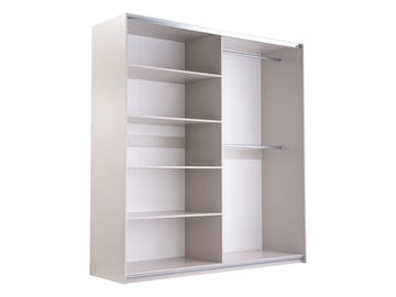 Binche Garderob med Spegel 200x215 cm - Beige - Förvaring - Sko- & klädförvaring - Garderober & garderobssystem