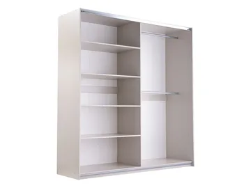 Binche Garderob med Spegel 200x215 cm - Grå - Förvaring - Sko- & klädförvaring - Garderober & garderobssystem