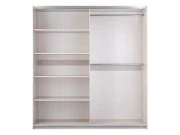 Binche Garderob med Spegel 200x215 cm - Grå - Förvaring - Sko- & klädförvaring - Garderober & garderobssystem