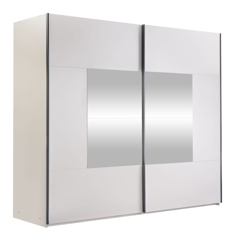 Binche Garderob med Spegel 250x215 cm - Beige - Förvaring - Sko- & klädförvaring - Garderober & garderobssystem