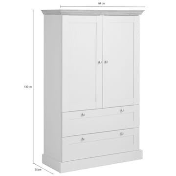 Binz Garderob 83x130 cm - Kashmirgräddvit - Förvaring - Sko- & klädförvaring - Garderober & garderobssystem