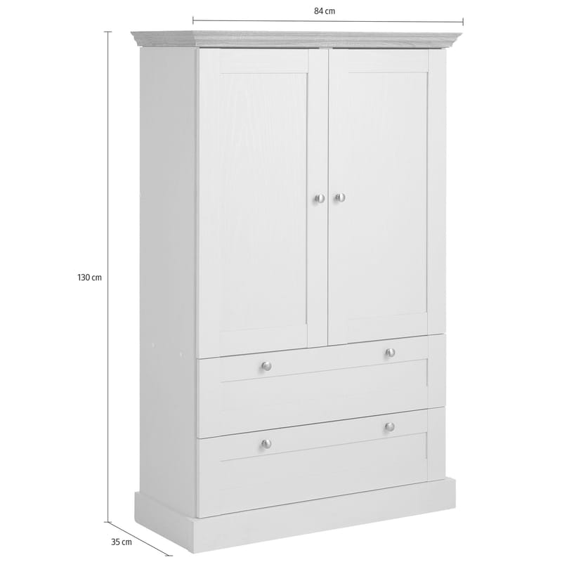 Binz Garderob 83x130 cm - Kashmirgräddvit - Förvaring - Sko- & klädförvaring - Garderober & garderobssystem