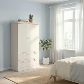 Binz Garderob 83x130 cm - Kashmirgräddvit - Förvaring - Sko- & klädförvaring - Garderober & garderobssystem