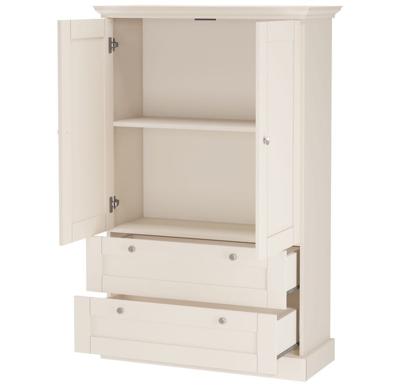 Binz Garderob 83x130 cm - Kashmirgräddvit - Förvaring - Sko- & klädförvaring - Garderober & garderobssystem