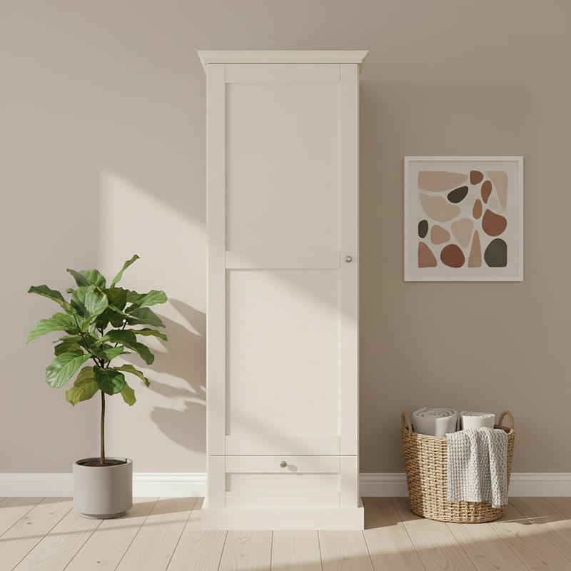 Binz Hallskåp 60x180 cm - Kashmirgräddvit - Förvaring - Sko- & klädförvaring - Garderober & garderobssystem