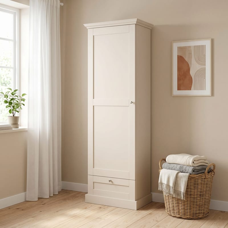 Binz Hallskåp 60x180 cm - Kashmirgräddvit - Förvaring - Sko- & klädförvaring - Garderober & garderobssystem