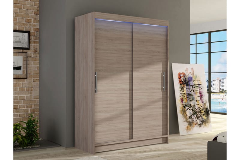 Biscayne Garderob 120x200 cm - Beige - Förvaring - Sko- & klädförvaring - Garderober & garderobssystem