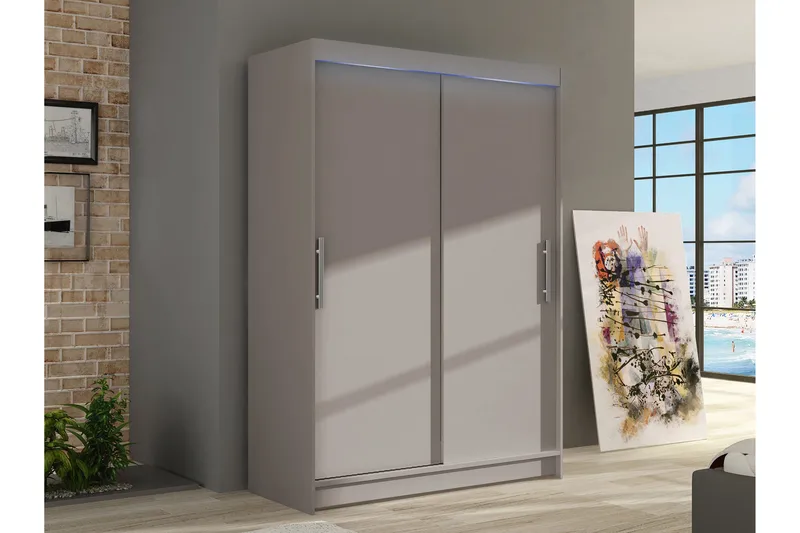 Biscayne Garderob 120x200 cm - Svart - Förvaring - Sko- & klädförvaring - Garderober & garderobssystem