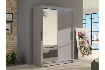 Biscayne Garderob m. Spegel 120x200 cm - Beige - Förvaring - Sko- & klädförvaring - Garderober & garderobssystem