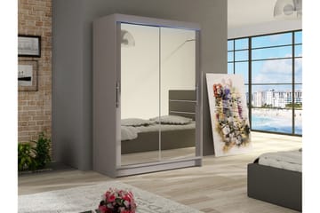 Biscayne Garderob m. Spegel 120x200 cm - Beige - Förvaring - Sko- & klädförvaring - Garderober & garderobssystem