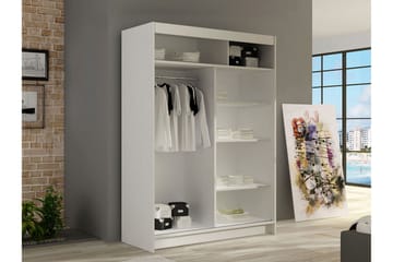 Biscayne Garderob m. Spegel 120x200 cm - Beige - Förvaring - Sko- & klädförvaring - Garderober & garderobssystem