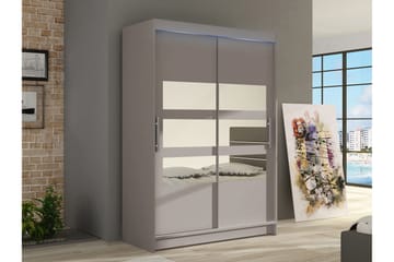 Biscayne Garderob m. Spegel 120x200 cm - Beige - Förvaring - Sko- & klädförvaring - Garderober & garderobssystem