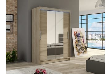 Biscayne Garderob m. Spegel 120x200 cm - Brun - Förvaring - Sko- & klädförvaring - Garderober & garderobssystem