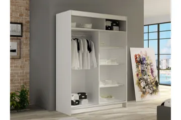 Biscayne Garderob m. Spegel 120x200 cm - Brun - Förvaring - Sko- & klädförvaring - Garderober & garderobssystem