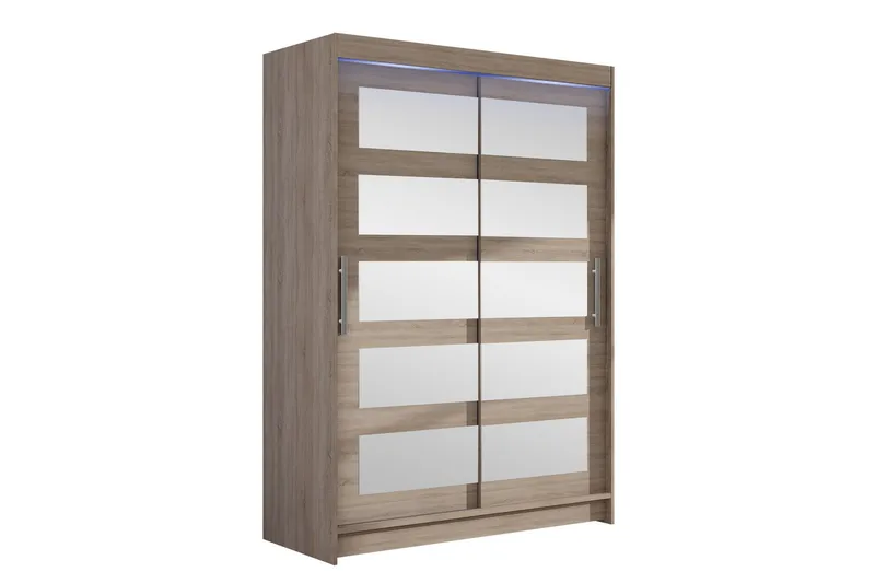 Biscayne Garderob m. Spegel 120x200 cm, Brun