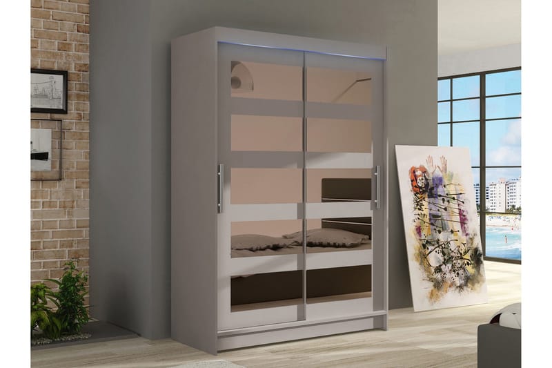 Biscayne Garderob m. Spegel 120x200 cm - Förvaring - Sko- & klädförvaring - Garderober & garderobssystem