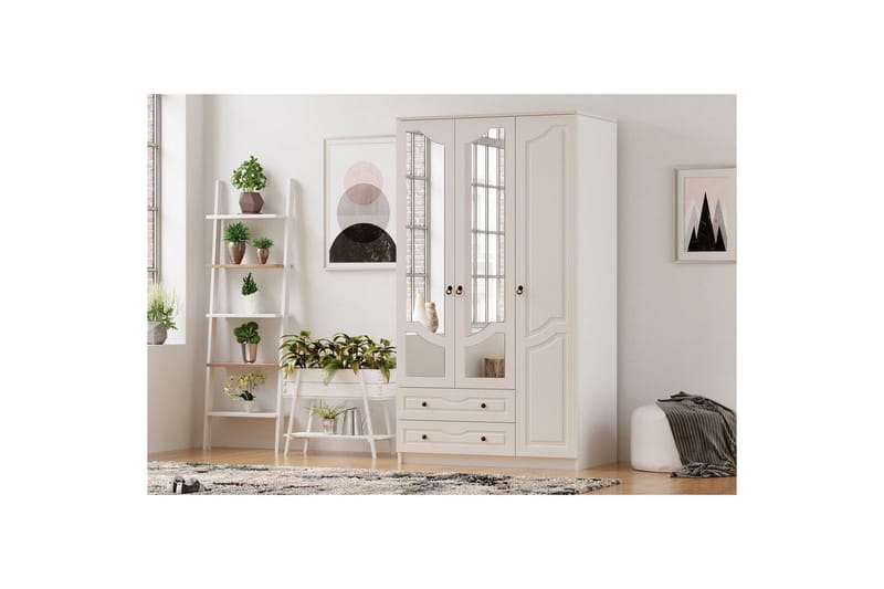 Brelin Garderob 105x210 cm - Matt Vit - Förvaring - Sko- & klädförvaring - Garderober & garderobssystem