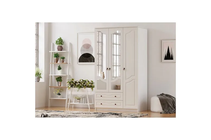 Brelin Garderob 105x210 cm - Matt Vit - Förvaring - Sko- & klädförvaring - Garderober & garderobssystem