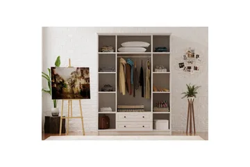 Brelin Garderob 140x210 cm - Matt Vit - Förvaring - Sko- & klädförvaring - Garderober & garderobssystem