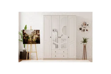 Brelin Garderob 140x210 cm - Matt Vit - Förvaring - Sko- & klädförvaring - Garderober & garderobssystem