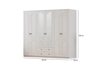 Brelin Garderob 210x210 cm - Matt Vit - Förvaring - Sko- & klädförvaring - Garderober & garderobssystem
