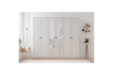Brelin Garderob 210x210 cm - Matt Vit - Förvaring - Sko- & klädförvaring - Garderober & garderobssystem
