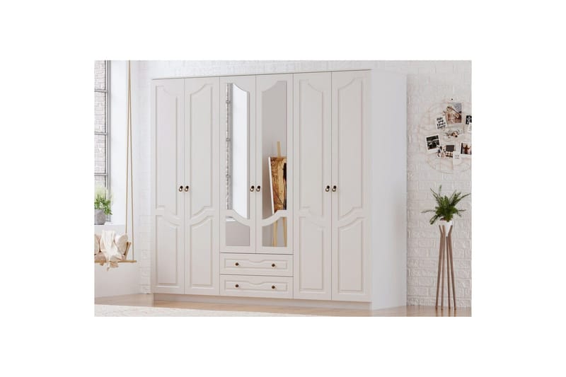 Brelin Garderob 210x210 cm - Matt Vit - Förvaring - Sko- & klädförvaring - Garderober & garderobssystem