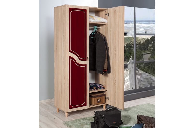 Brokind Garderob 90 cm - Brun - Förvaring - Sko- & klädförvaring - Garderober & garderobssystem