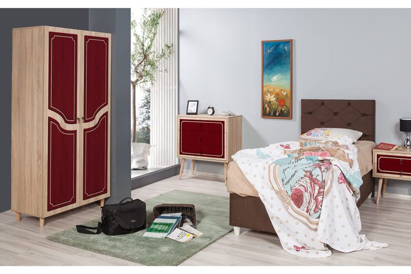 Brokind Garderob 90 cm - Brun - Förvaring - Sko- & klädförvaring - Garderober & garderobssystem
